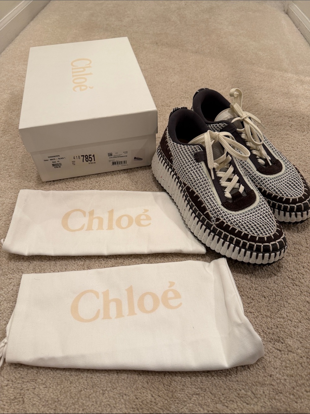 Chloé NAMA LOW TOP SNEAKER - Picture 8 of 8